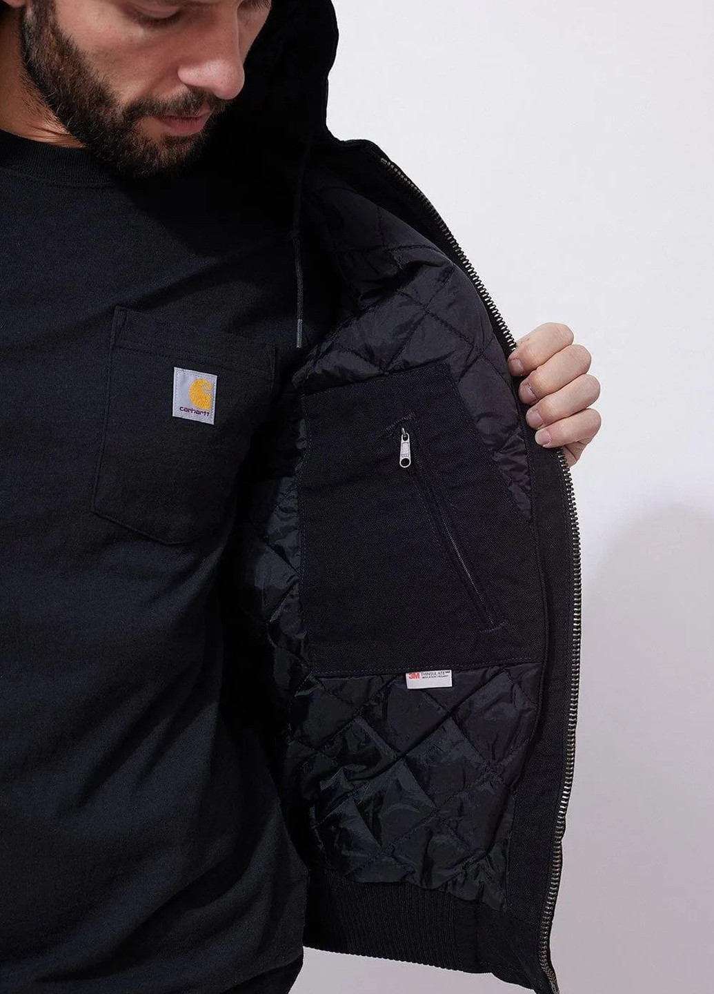 Чорна зимня куртка No Brand