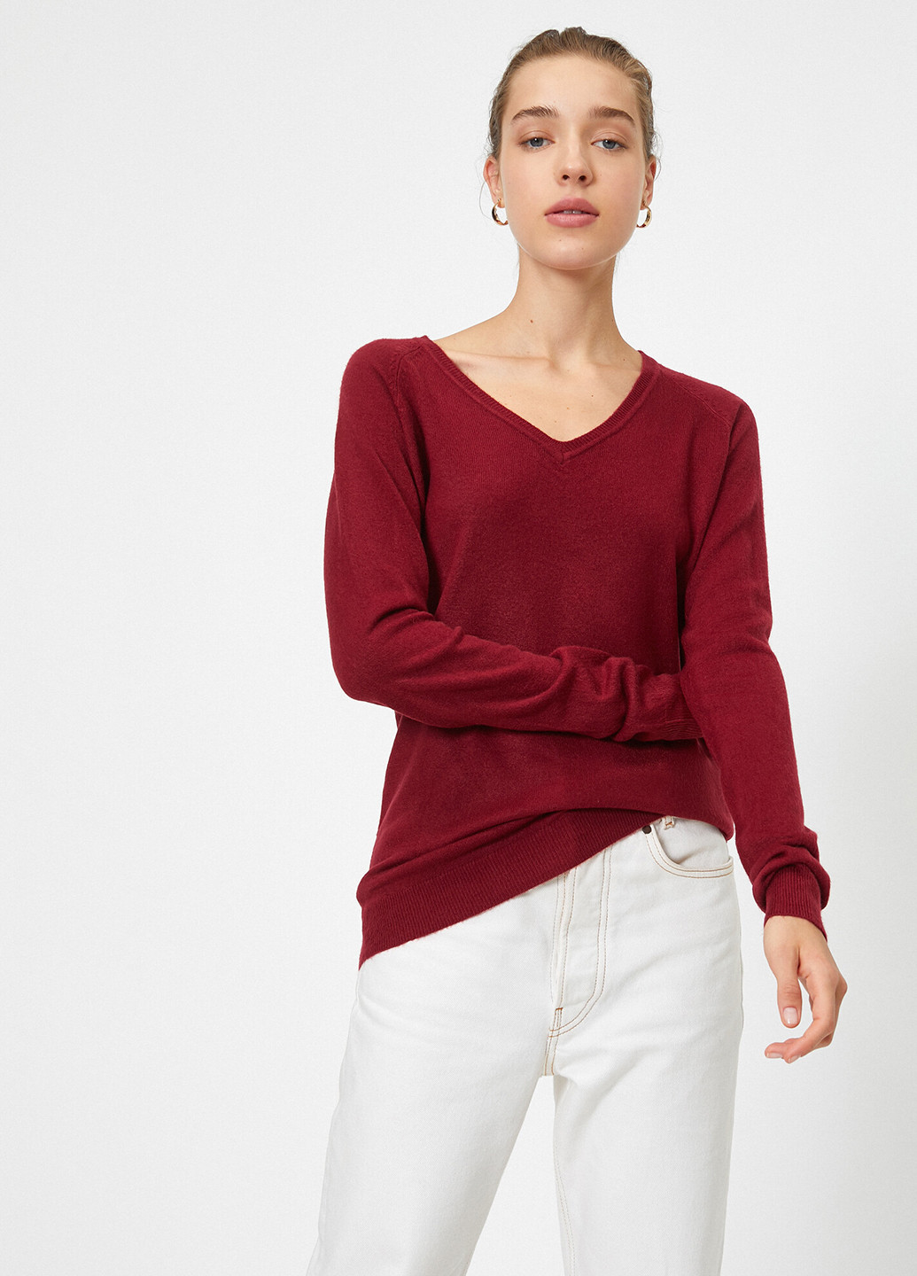 Вишневий демісезонний пуловер пуловер KOTON