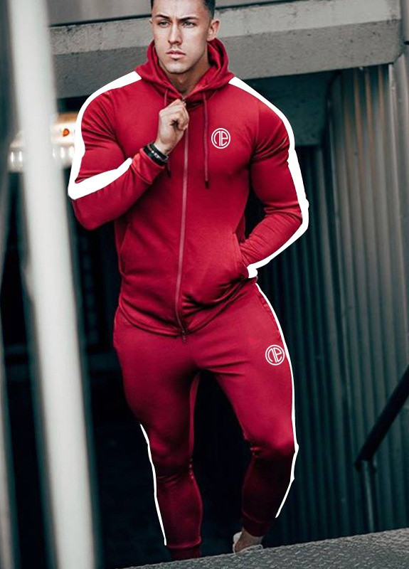 Красный демисезонный спортивный костюм Alpha