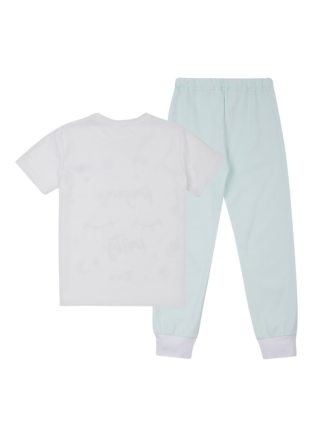 Біла всесезон піжама (футболка, штани) футболка + штани Garnamama