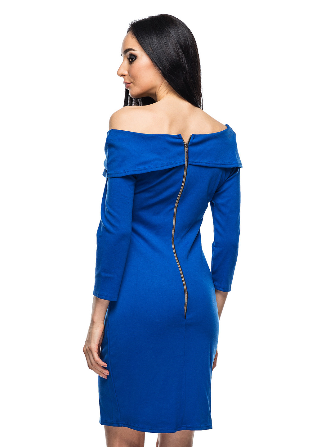 Синее кэжуал платье deSHURA однотонное