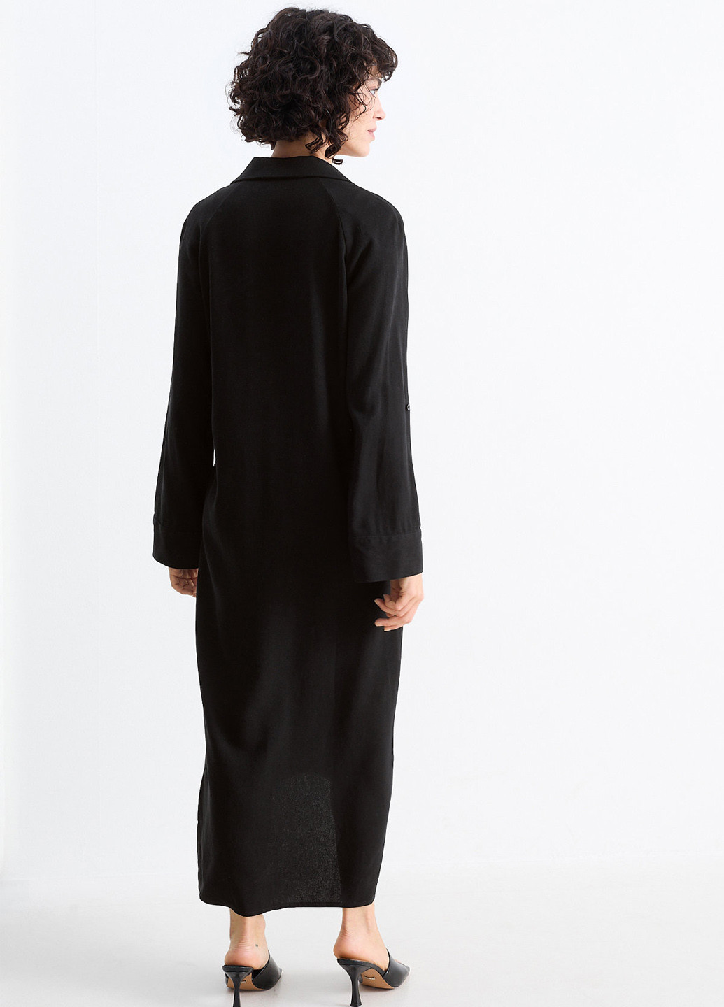 Чорна кежуал сукня сукня-сорочка C&A однотонна