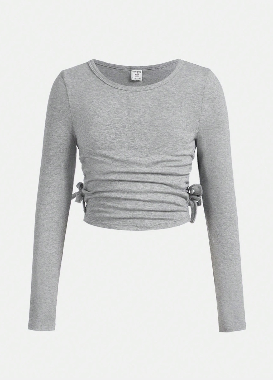 Разноцветный демисезонный кэжуал лонгслив SHEIN однотонный