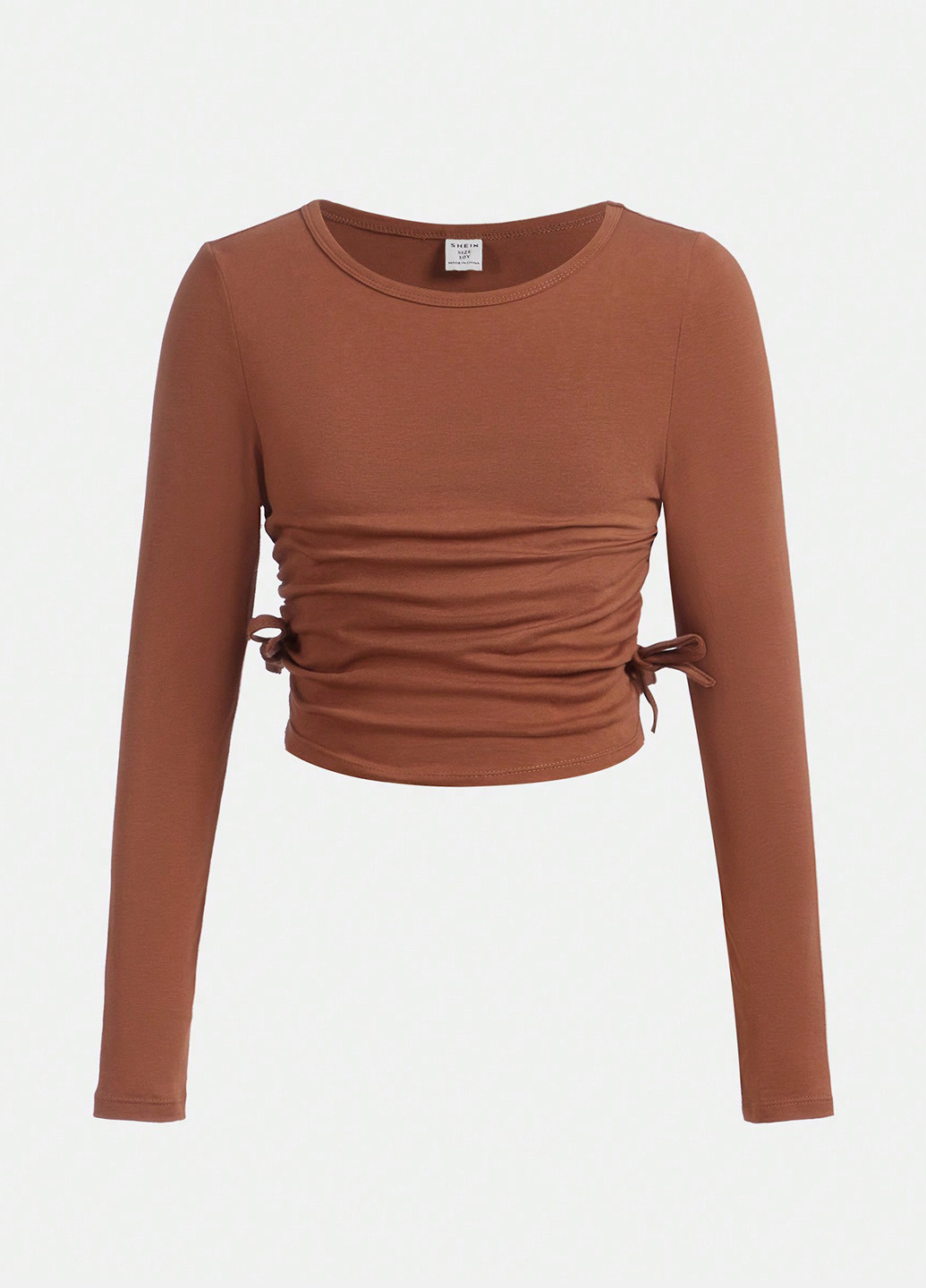 Разноцветный демисезонный кэжуал лонгслив SHEIN однотонный