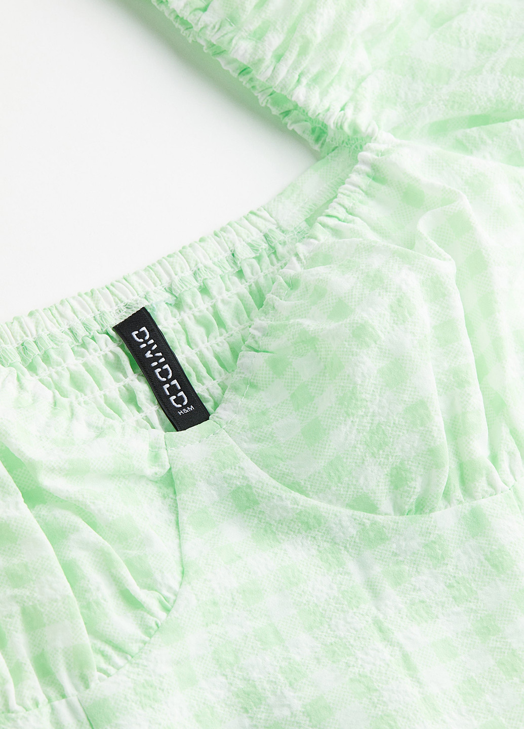 Салатова кежуал сукня а-силует H&M в клітинку