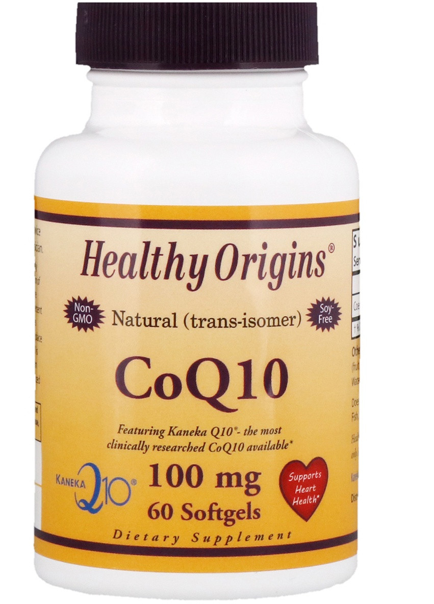 Коензим Q10, Kaneka (COQ10),, 100 мг, 60 желатинових капсул Healthy Origins (228292897)