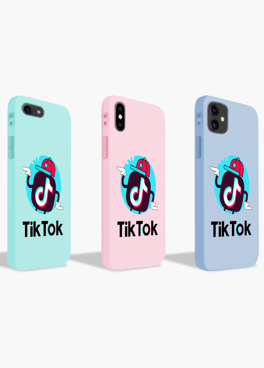 Чехол силиконовый Apple Iphone X ТикТок (TikTok) (6129-1712) MobiPrint (219559071)