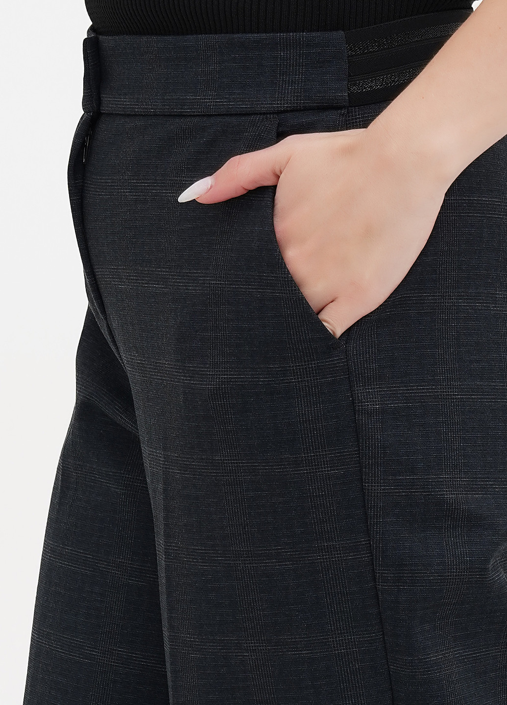 Темно-серые кэжуал демисезонные кюлоты брюки Diana Gallesi