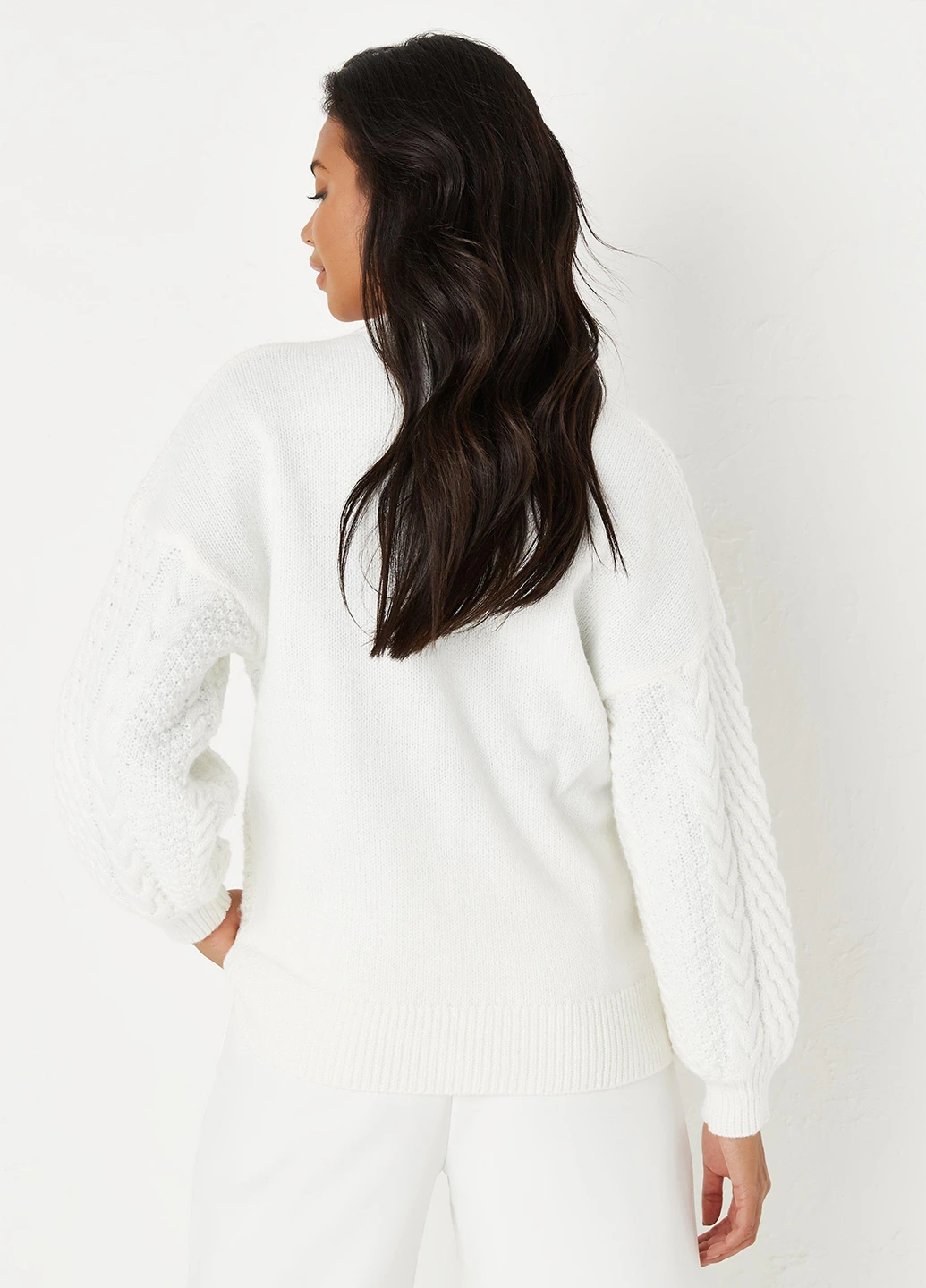 Білий зимовий светр джемпер Missguided