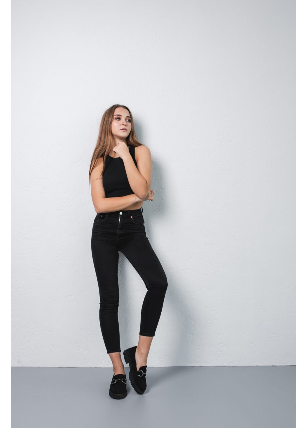 Черные лоферы женские dina 3721 40 25,5 см черный Fashion