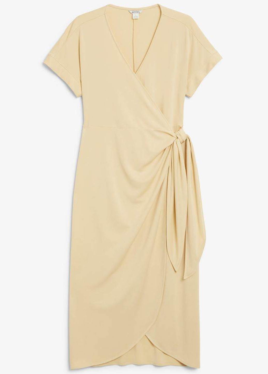 Світло-жовтий кежуал сукня на запах Monki однотонна