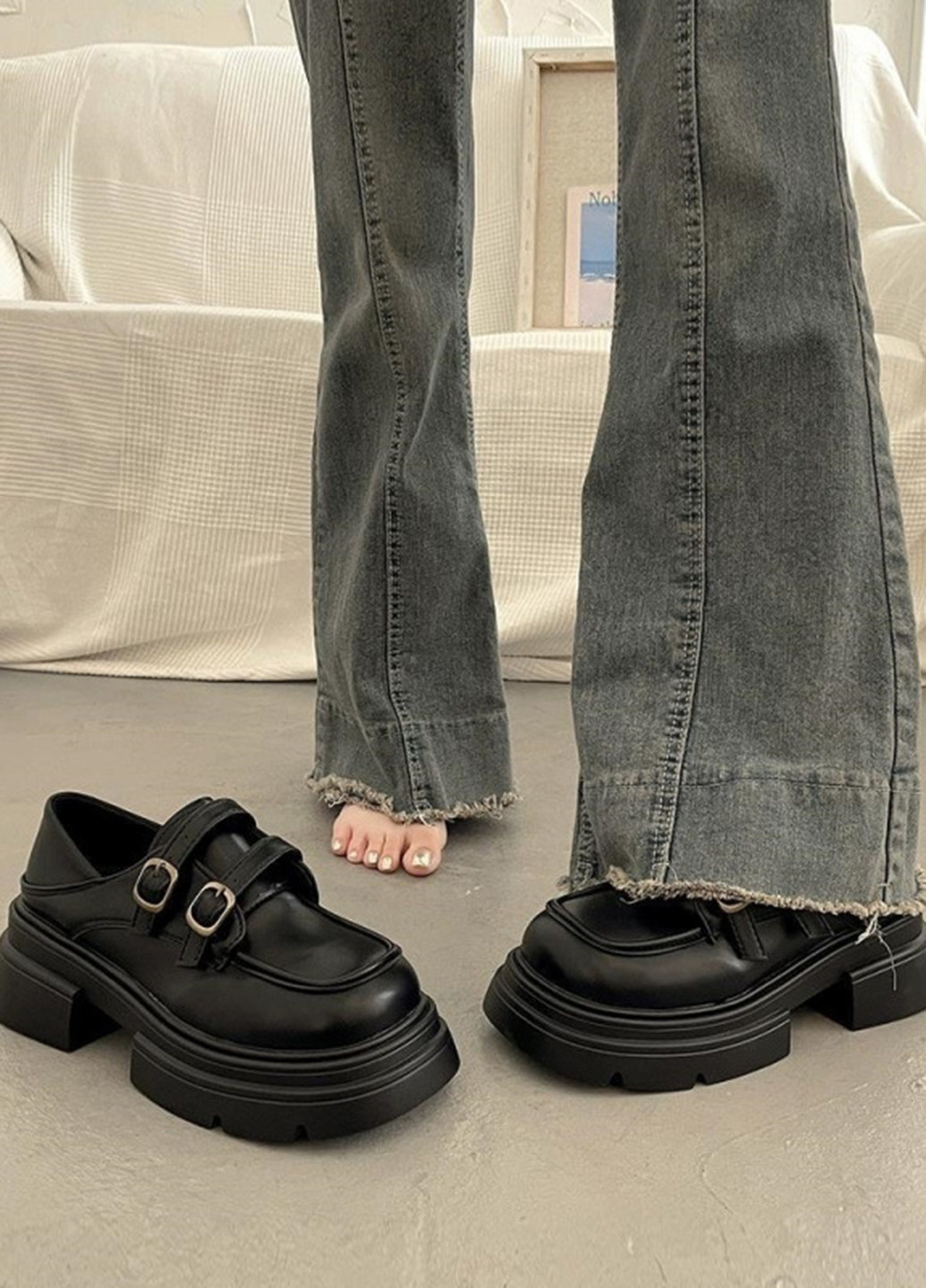 Vi Туфлі монкі чорний з штучна шкіра, великобританія — демісезон (322778014)