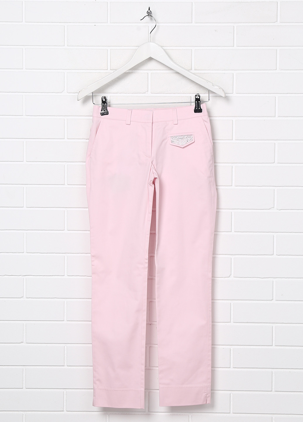 Розово-лиловые кэжуал демисезонные зауженные брюки Simonetta