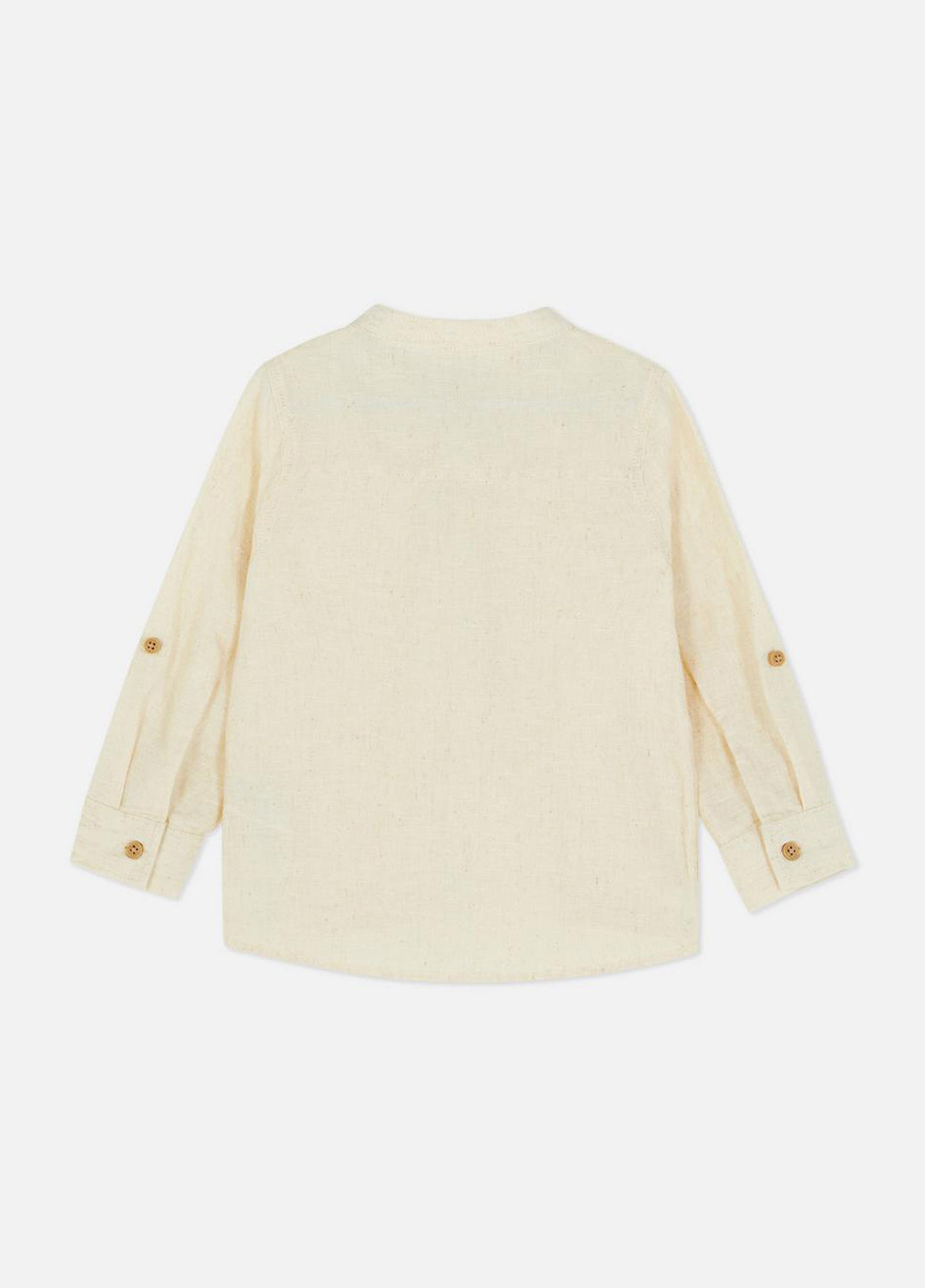 Бежевая кэжуал рубашка однотонная Primark