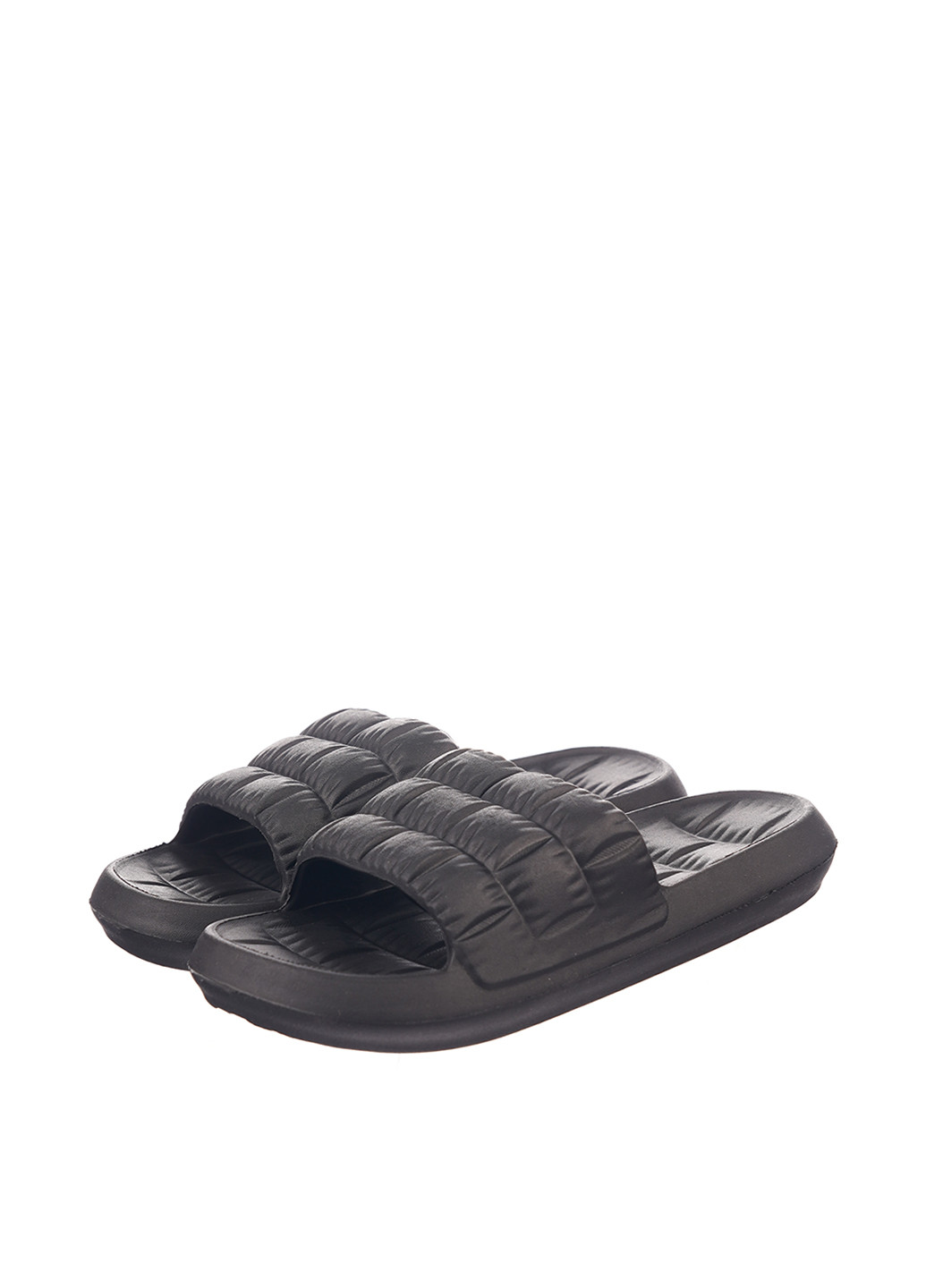 Черные шлепанцы No Brand с тиснением