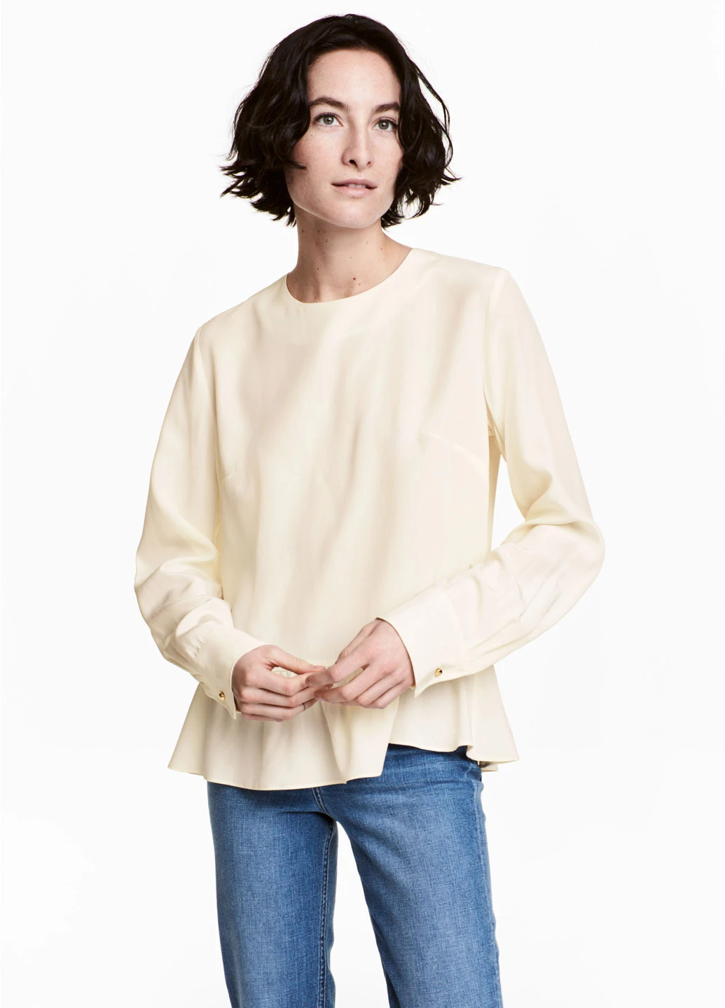 Молочна блуза H&M