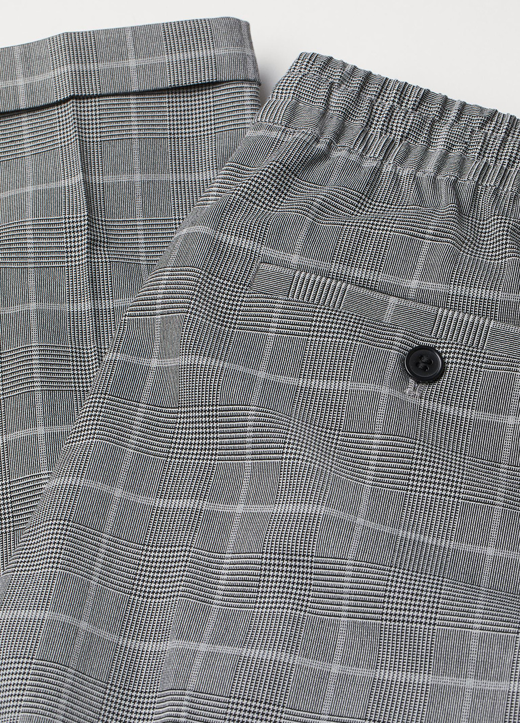 Комбинированные кэжуал демисезонные укороченные, зауженные брюки H&M