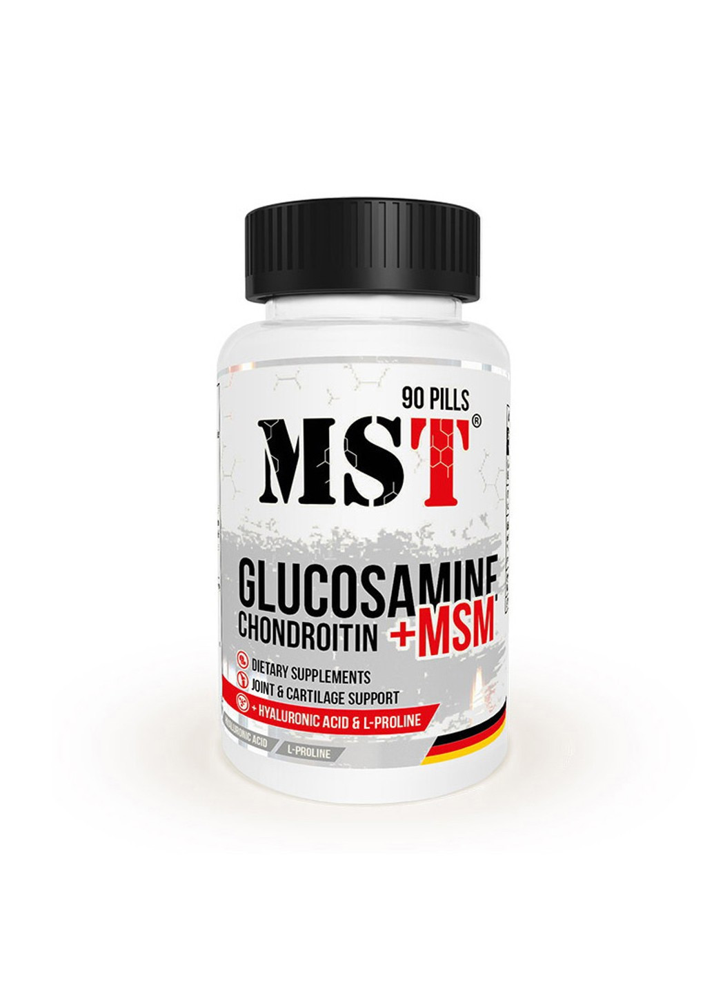 Глюкозамін хондроїтин МСМ Glucosamine Chondroitin + MSM + hyaluronic acid 90 таблеток MST (255407788)