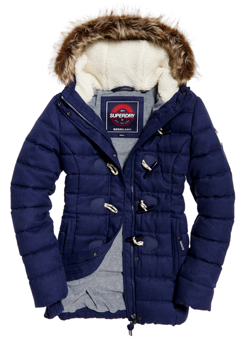 Темно-синя демісезонна куртка Superdry