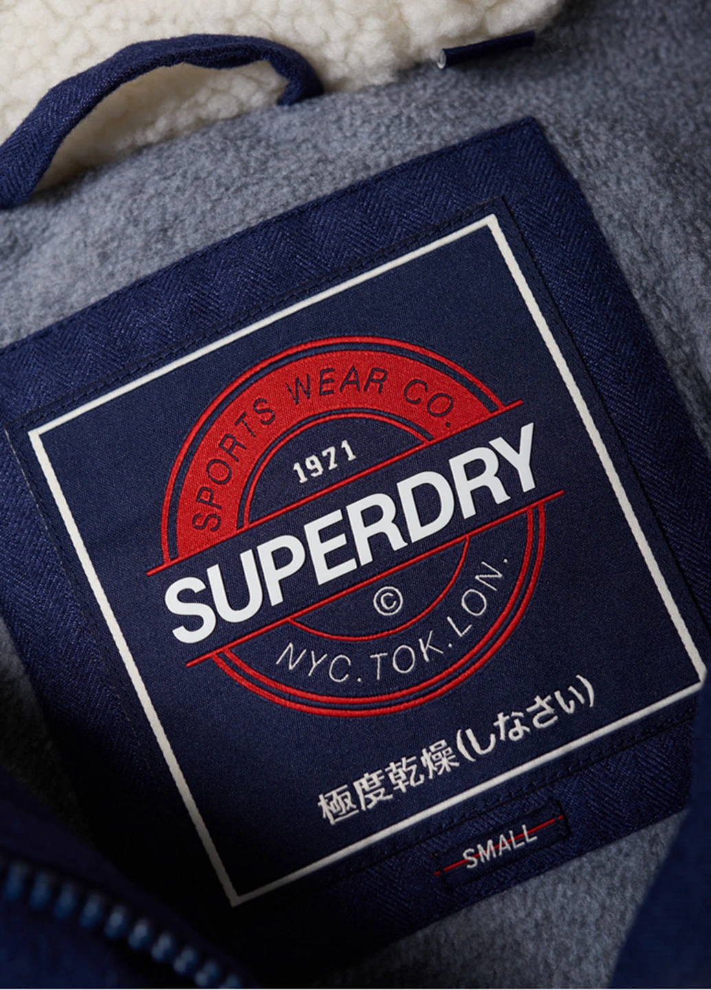 Темно-синя демісезонна куртка Superdry