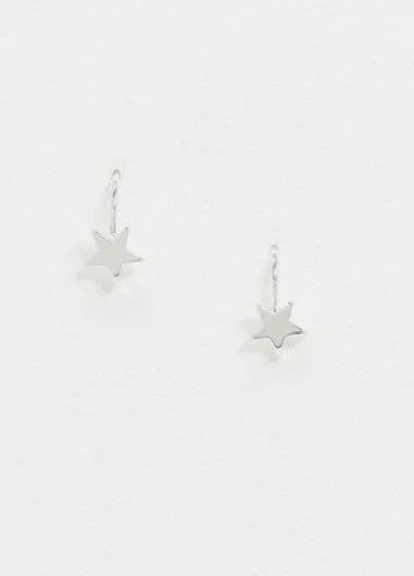 Сережки Saint Lola зірочки S106 сріблясті Asos (228702209)