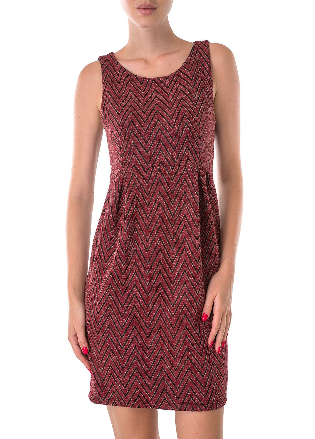 Комбинированное коктейльное платье Miss Miss однотонное