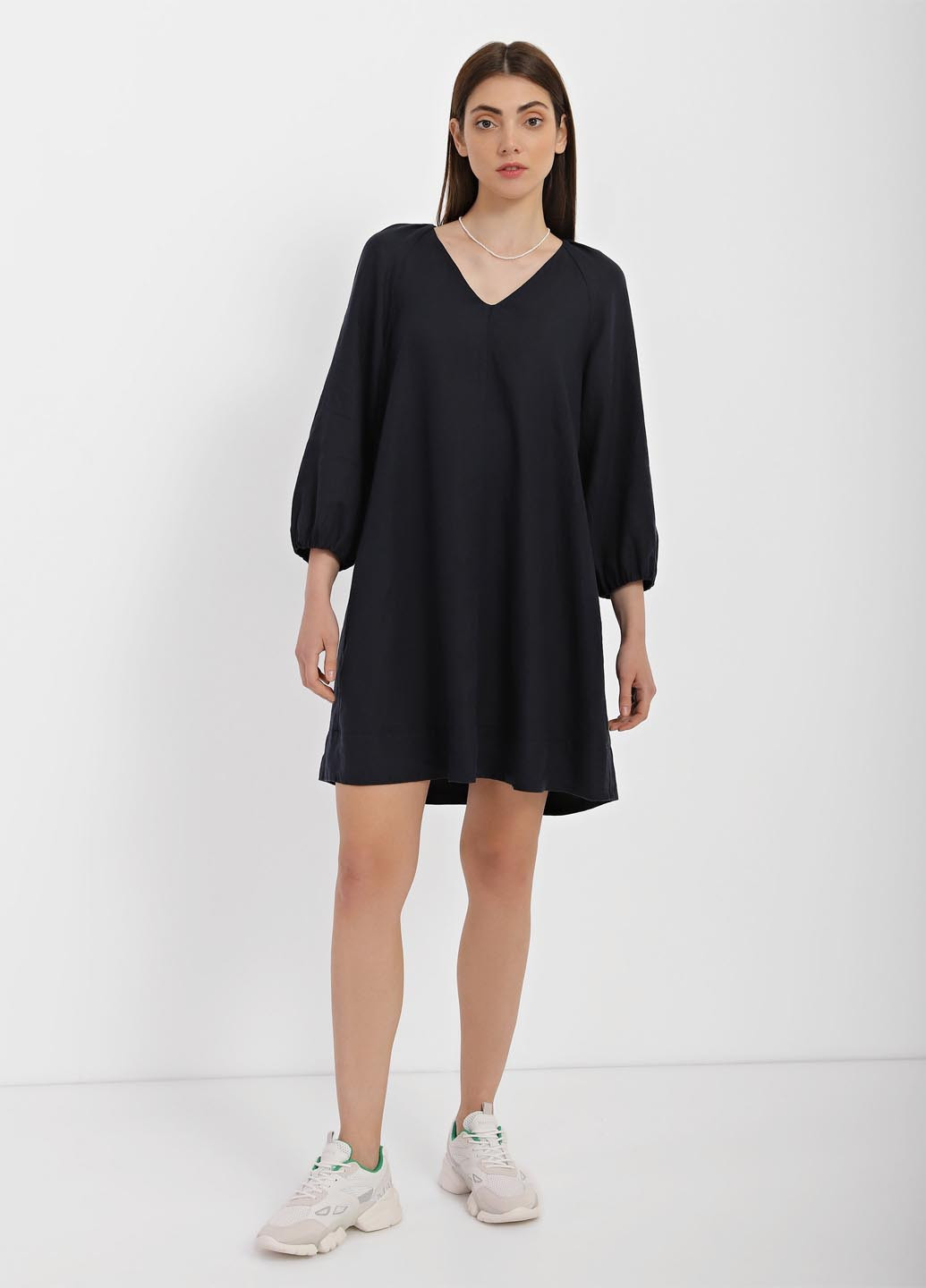 Темно-синее кэжуал платье а-силуэт Marc O'Polo однотонное