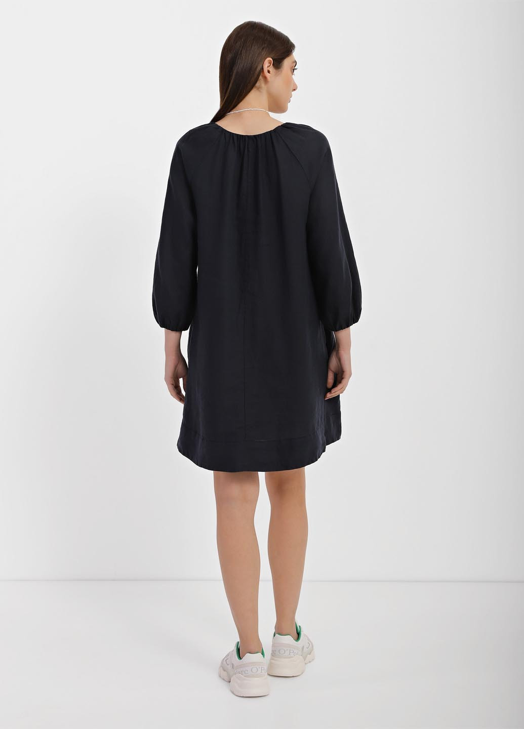 Темно-синее кэжуал платье а-силуэт Marc O'Polo однотонное