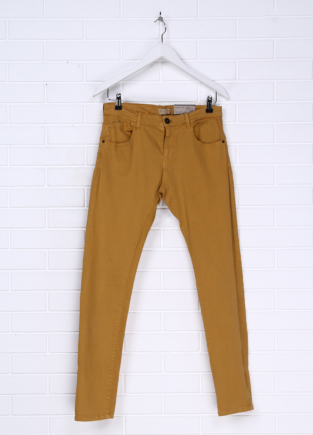 Желтые демисезонные скинни джинсы Zara