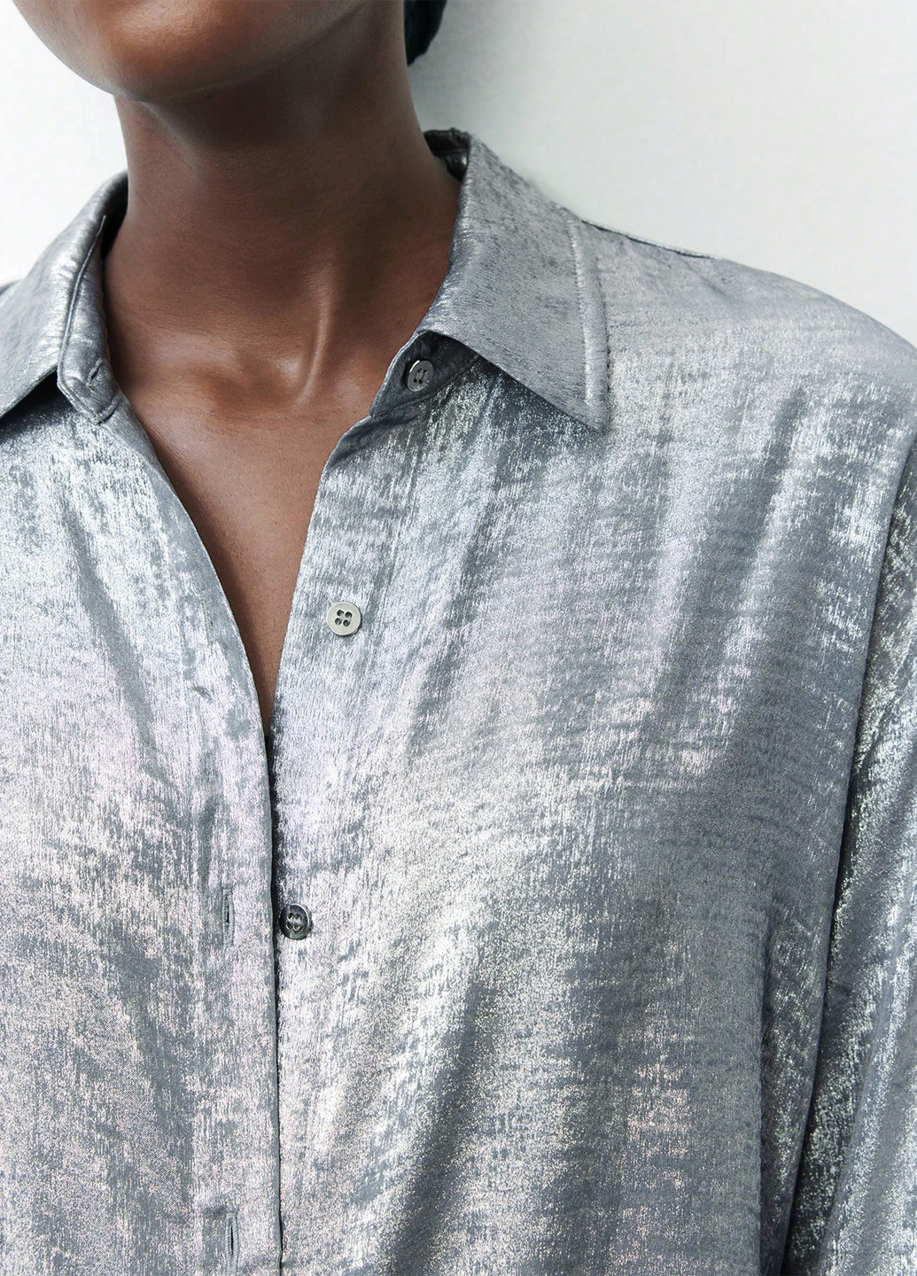 Срібна блуза SHEIN