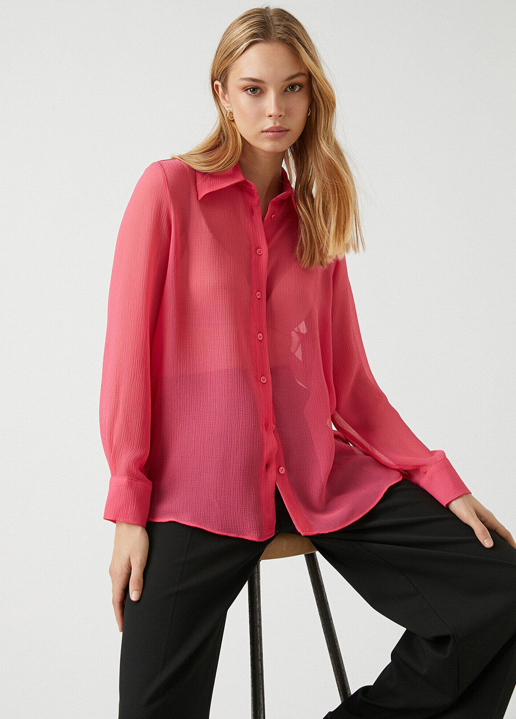 Розовая демисезонная блуза KOTON