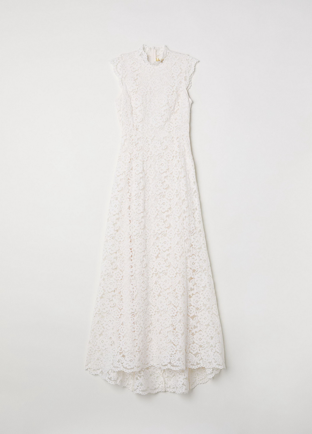 Білий весільна сукня а-силует H&M однотонна