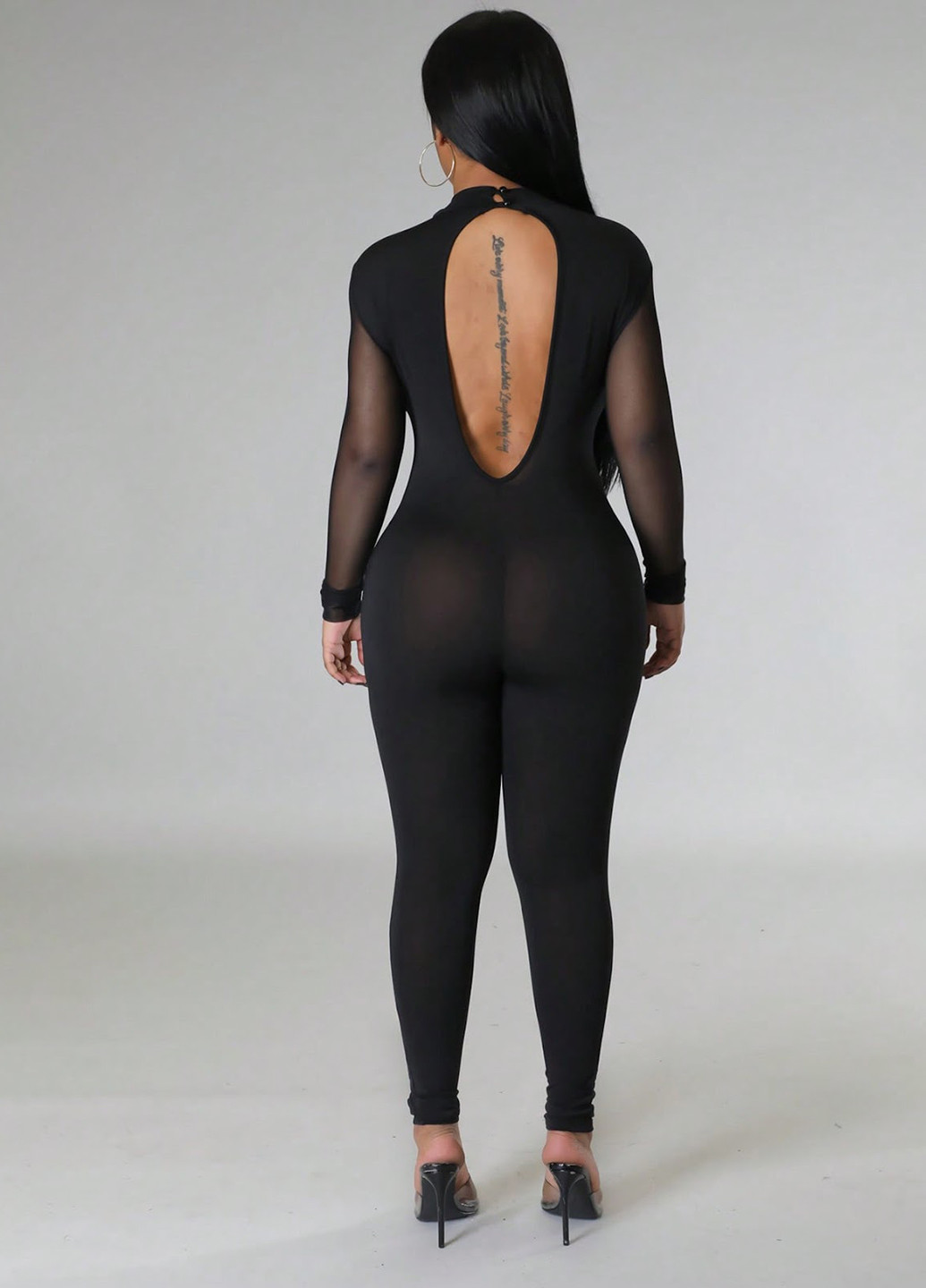 Комбінезон SHEIN комбінезон-брюки абстрактний коричневий вечірній, відвертий поліестер