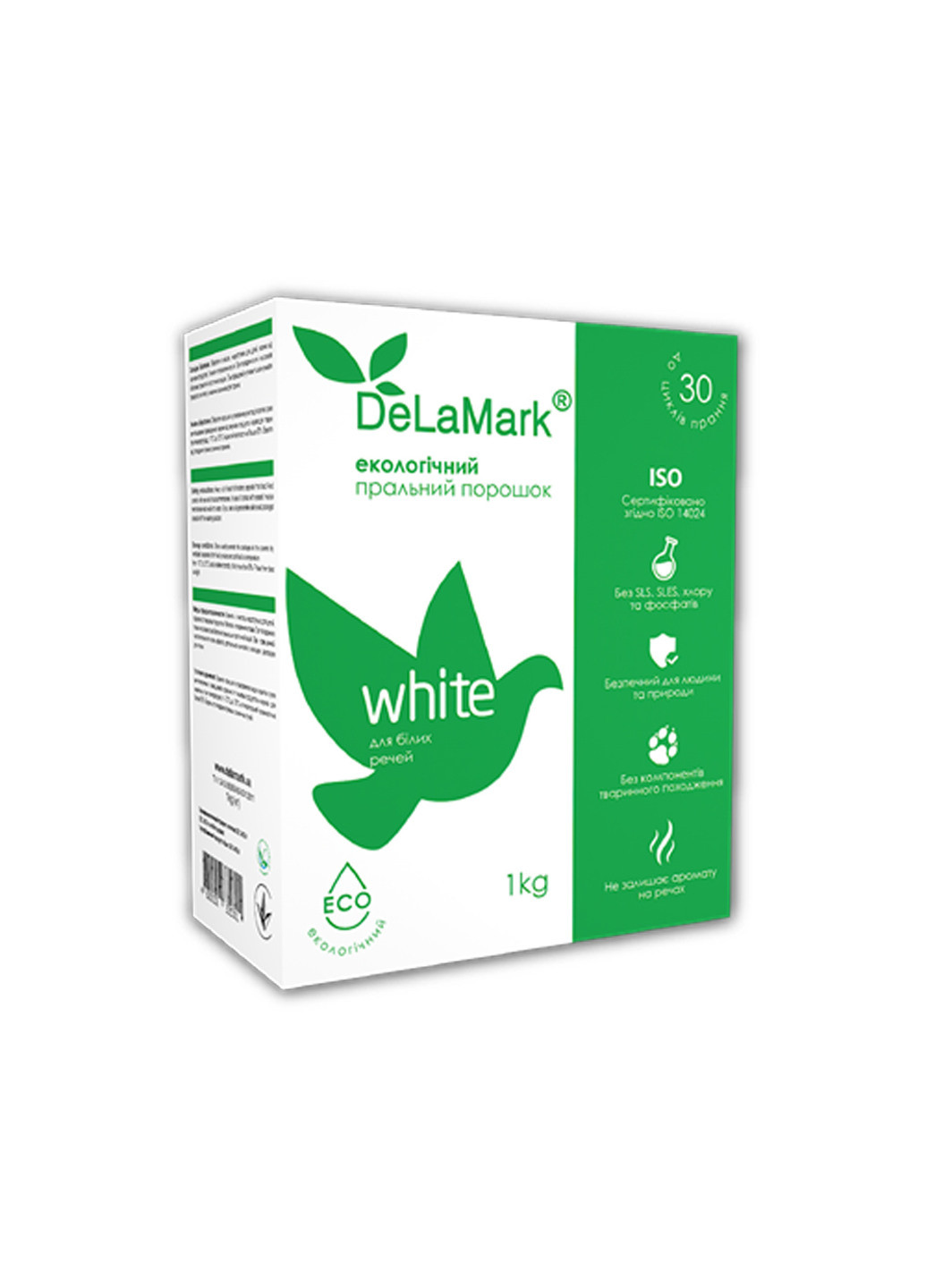 Екологічний пральний порошок White 1000 г DeLaMark (199671378)