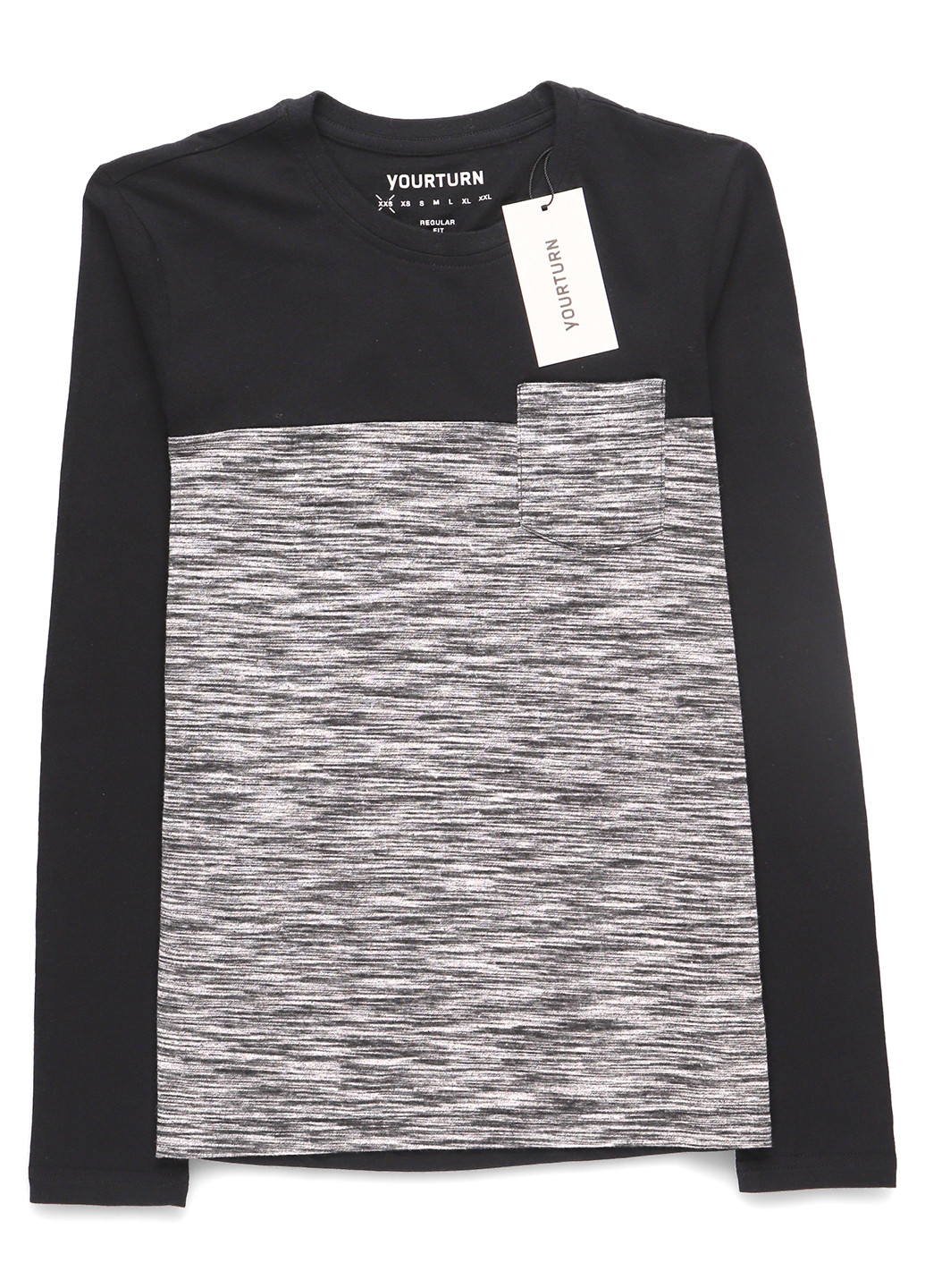 Разноцветный демисезонный кэжуал лонгслив Yourturn меланж