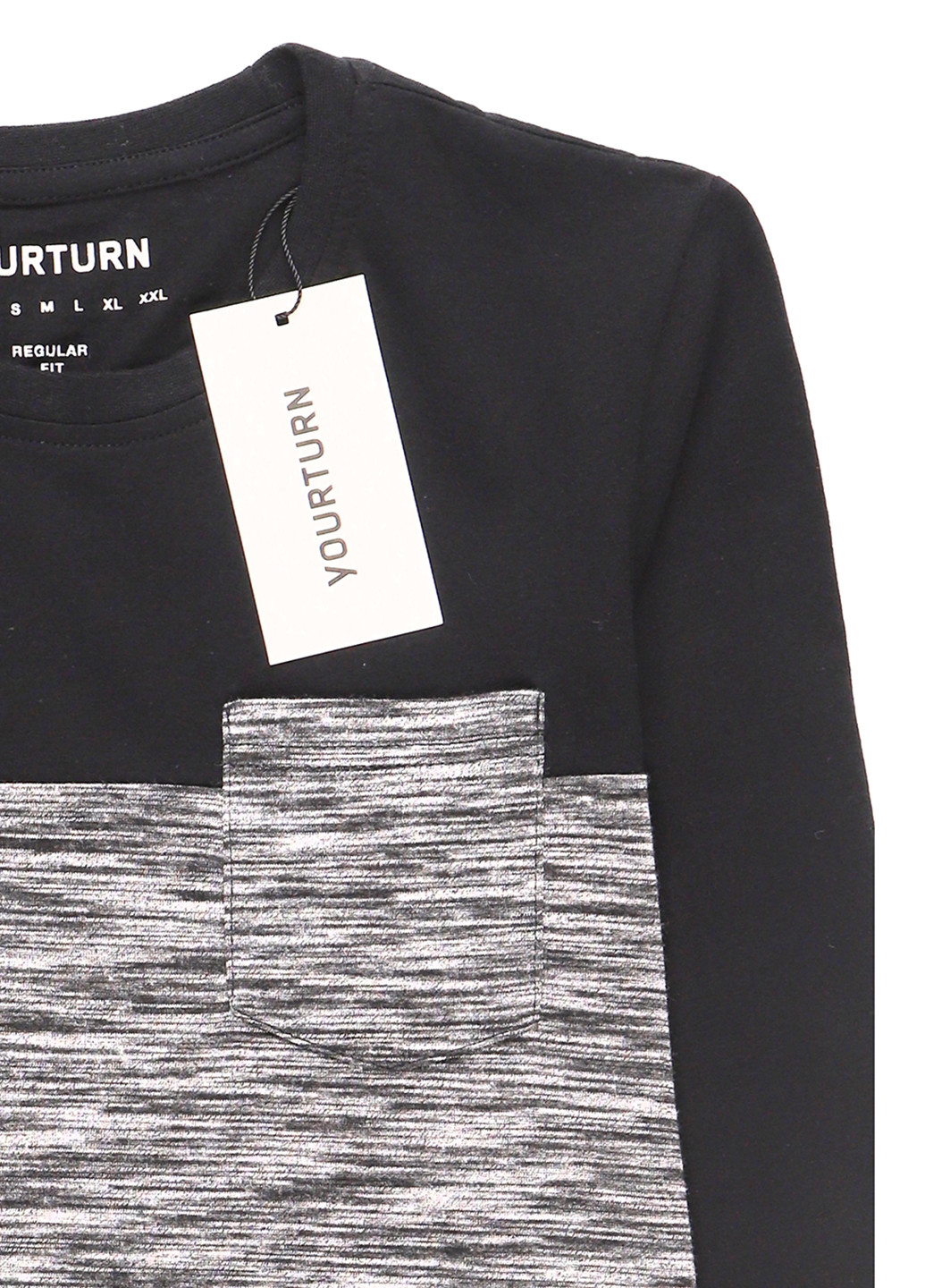 Разноцветный демисезонный кэжуал лонгслив Yourturn меланж