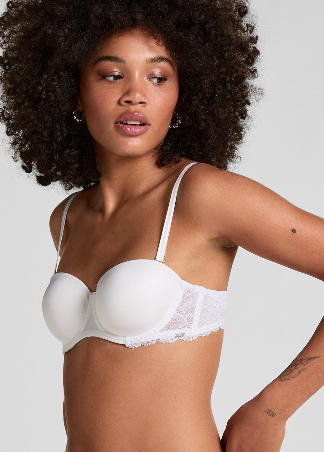 Білий балконет бюстгальтер Hunkemoller з кісточками поліамід