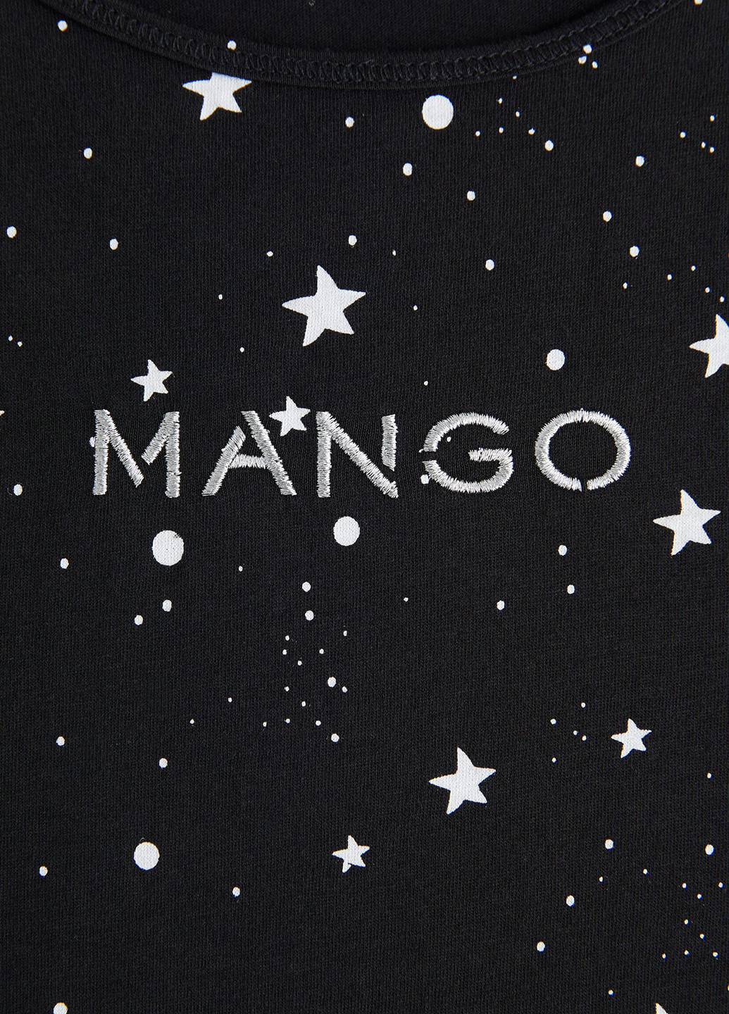 Черная летняя футболка Mango