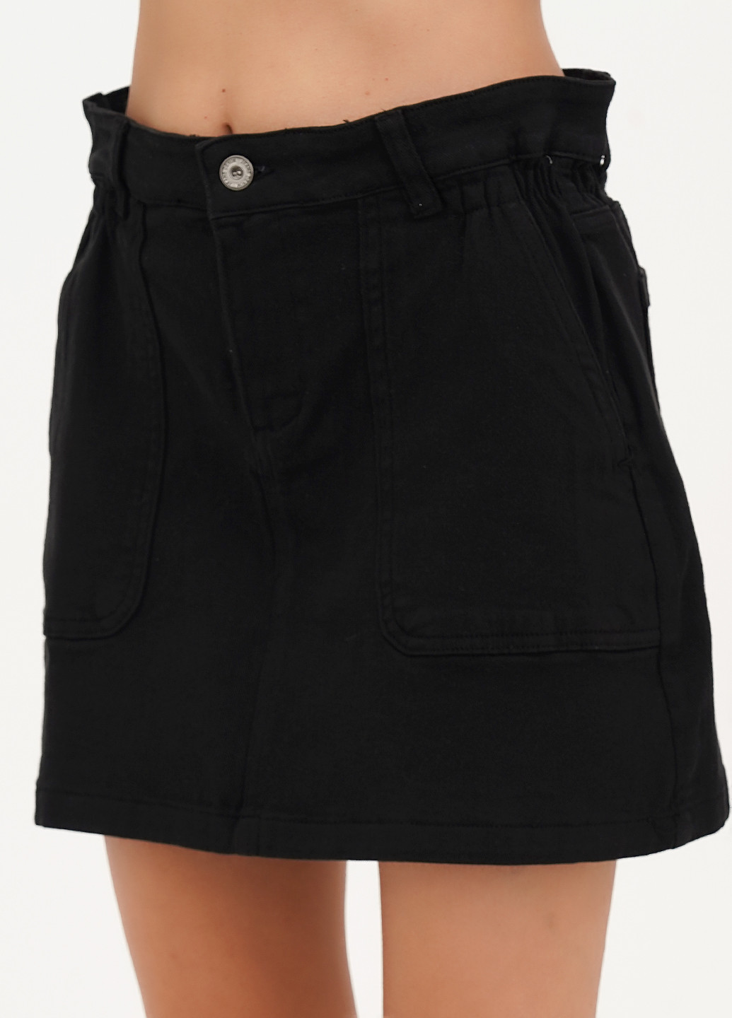 Черная джинсовая, кэжуал однотонная юбка Joie Clair