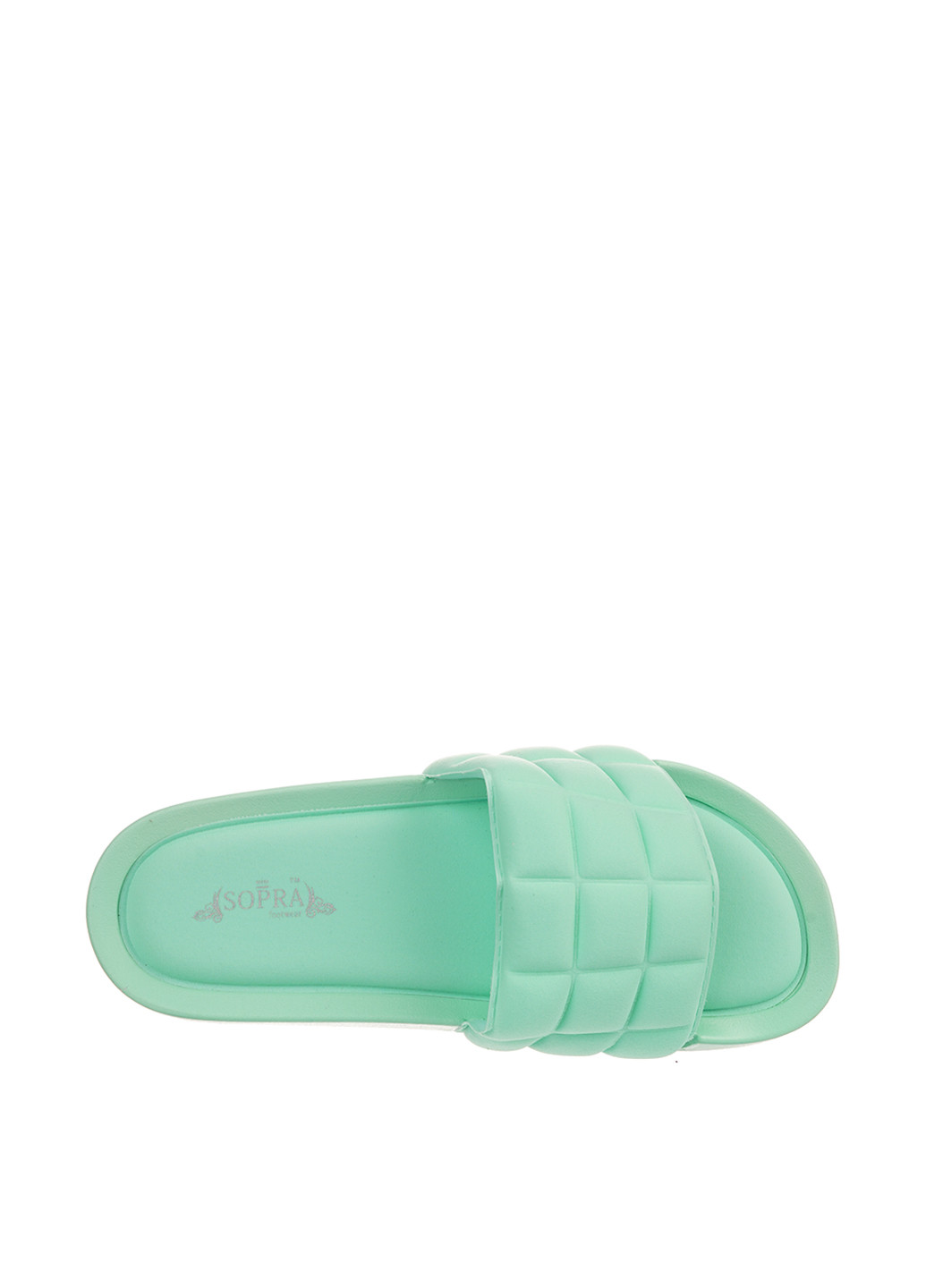 Мятные шлепанцы Sopra