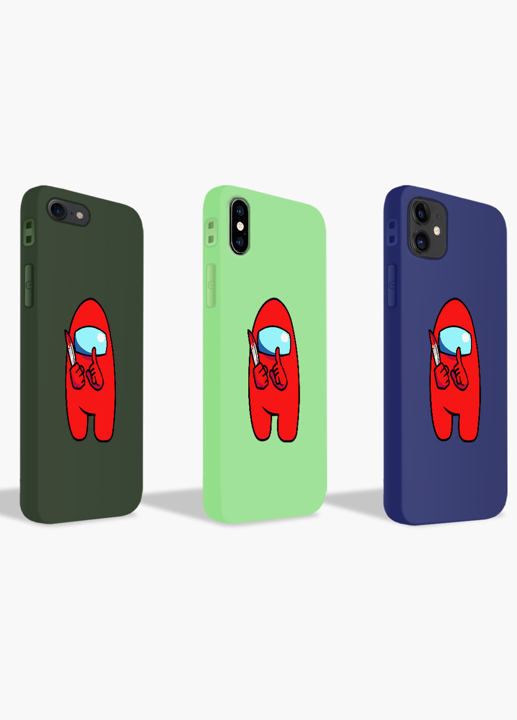 Чехол силиконовый Apple Iphone X Амонг Ас Красный (Among Us Red) (6129-2417) MobiPrint (219566569)