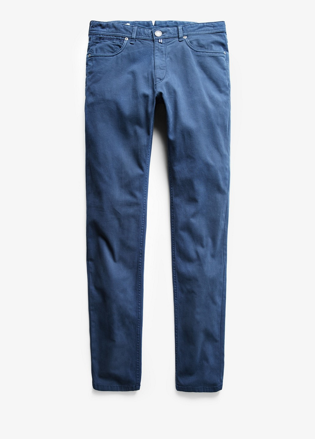 Синие кэжуал демисезонные зауженные брюки Mango