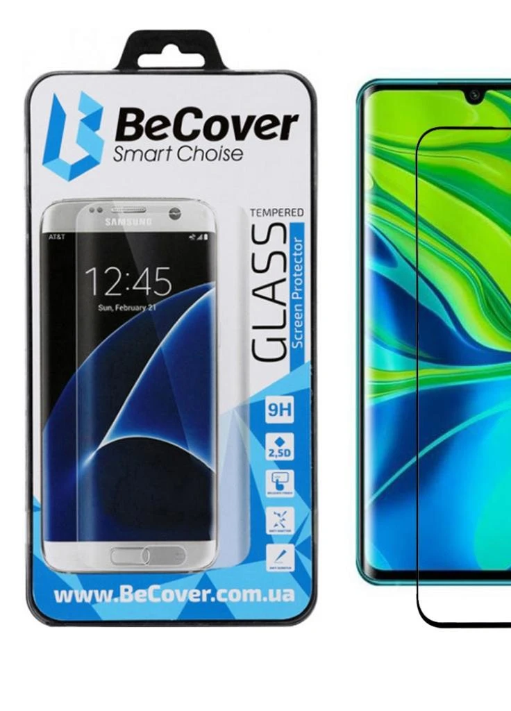 Скло захисне 3D Curved Edge для Xiaomi Mi Note 10 / CC9 Pro Black (704610) BeCover (203978452)