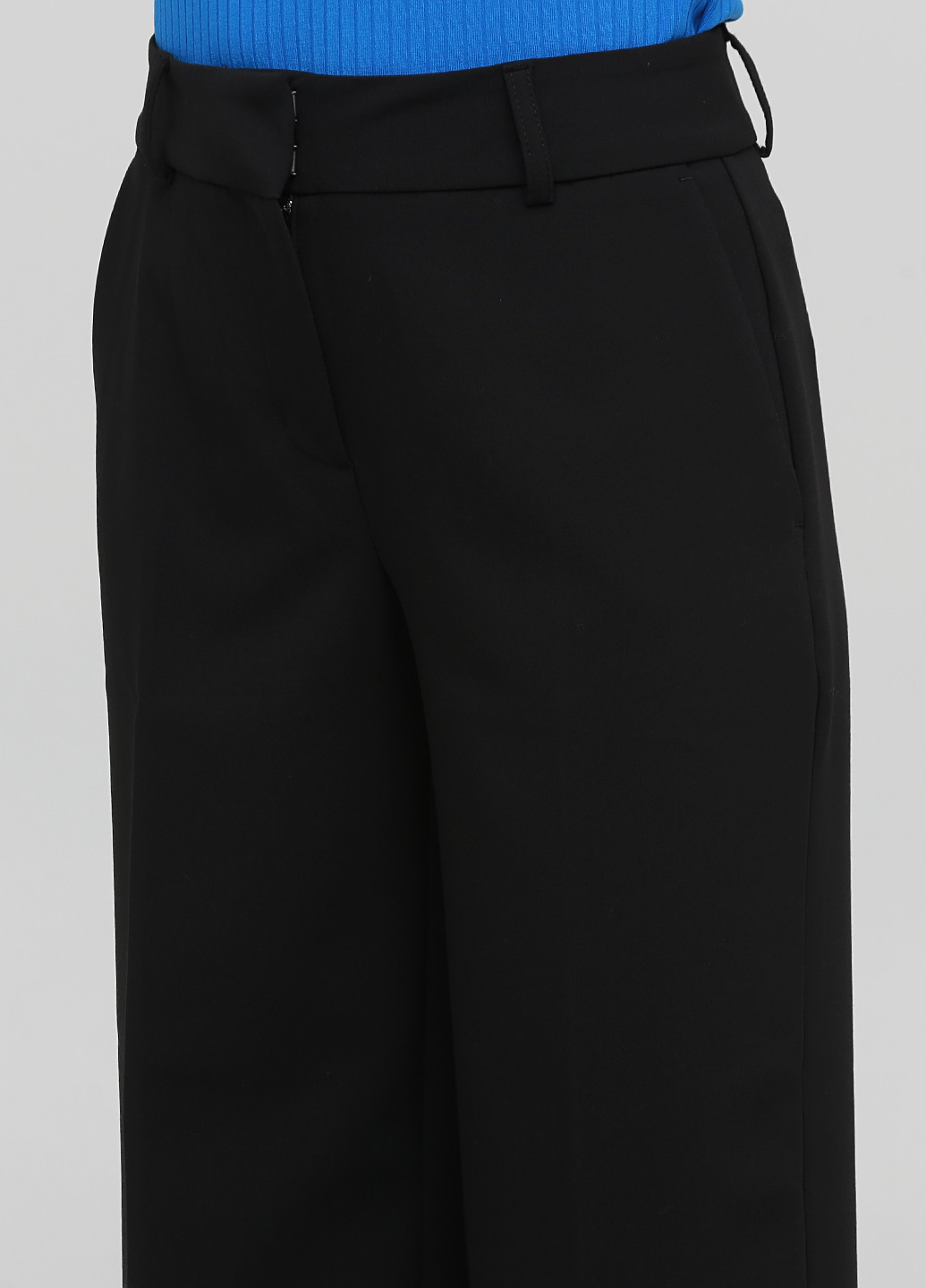 Черные кэжуал демисезонные прямые брюки Selected