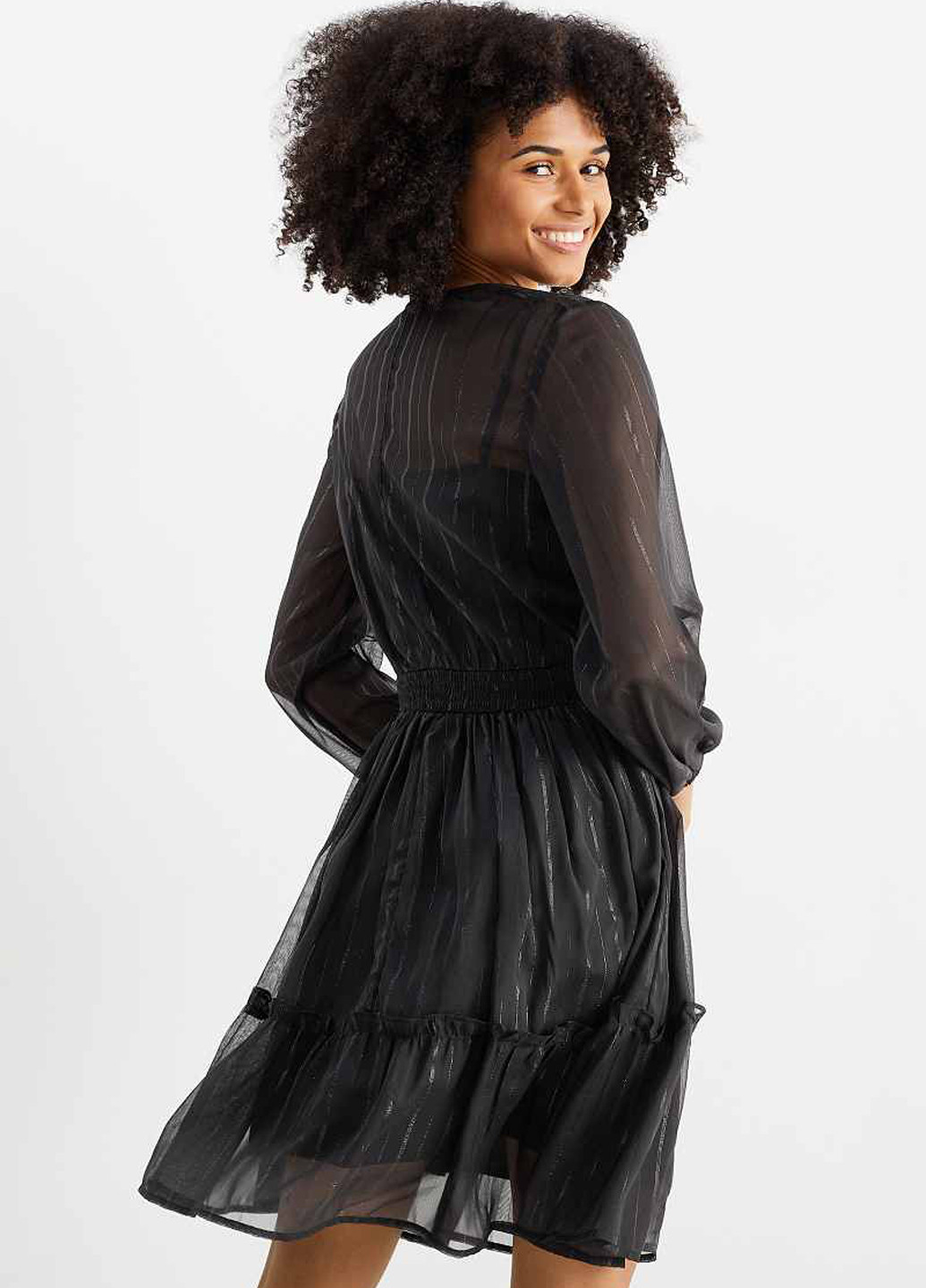 Черное кэжуал платье C&A однотонное