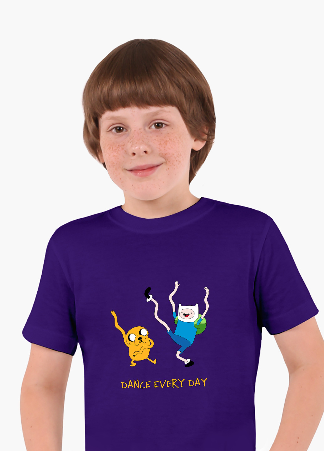 Фиолетовая демисезонная футболка детская финн и джейк пес время приключений (finn & jake the dog adventure time)(9224-1580) MobiPrint