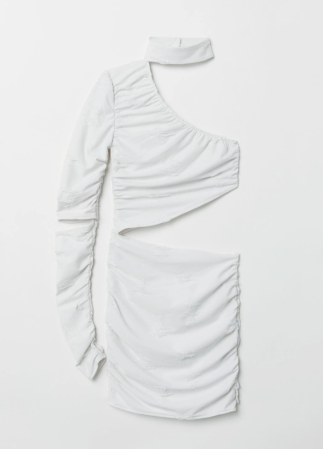 Білий кежуал сукня на одне плече H&M однотонна