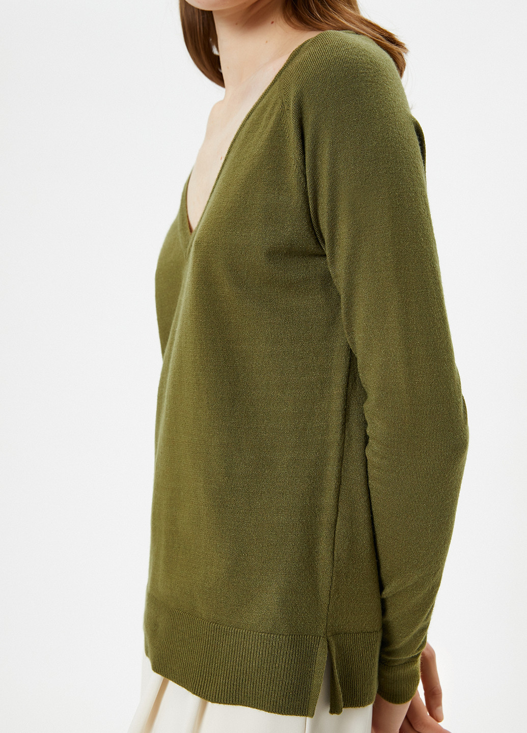 Зеленый демисезонный пуловер пуловер KOTON