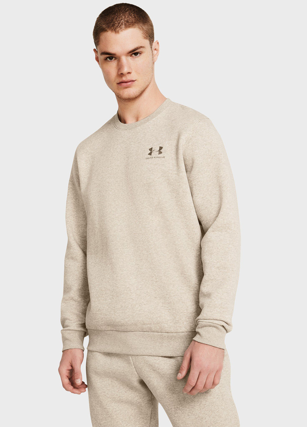 Бежевый свитшот Under Armour меланж вышивка (315696875)