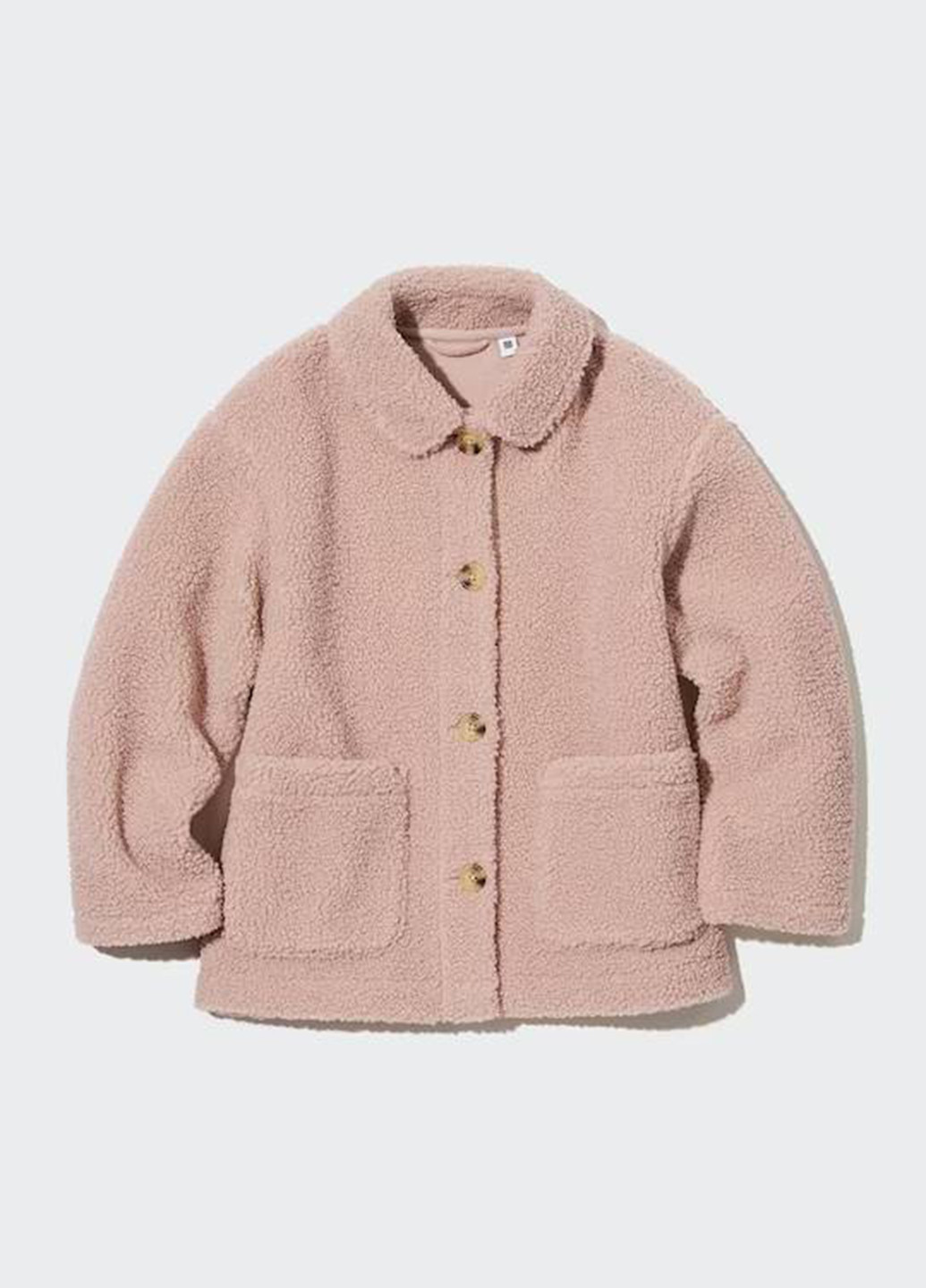 Розовое демисезонное Пальто однобортное Uniqlo